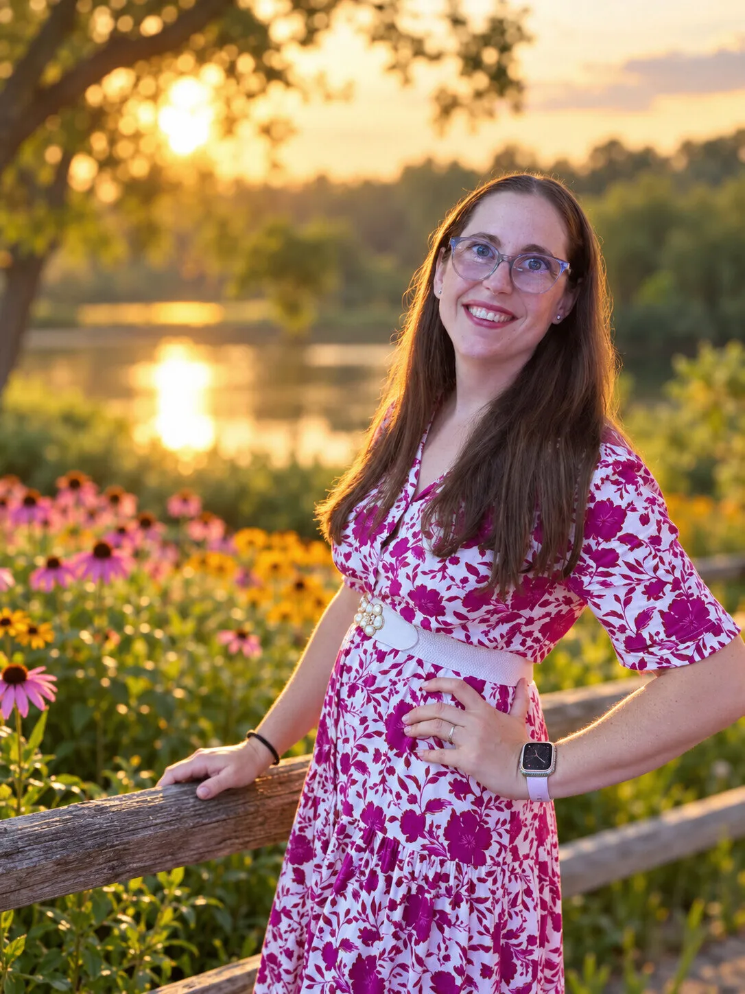 Andrea outdoors at sunset